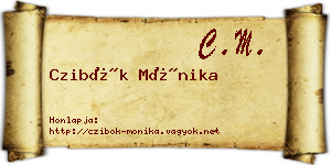 Czibók Mónika névjegykártya